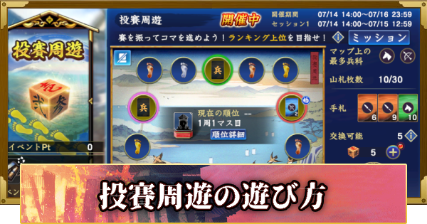 【信長の野望 覇道】投賽周遊の遊び方(S15)13年目・春