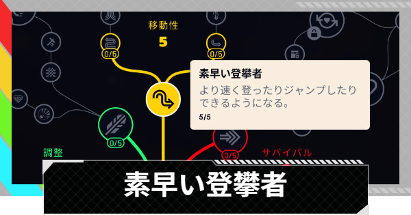 【ARC Raiders】素早い登攀者の性能と評価｜スキル解説【アークレイダース】