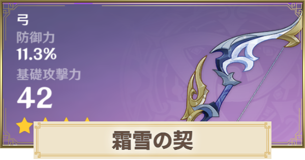【原神】霜雪の契の評価とおすすめキャラ