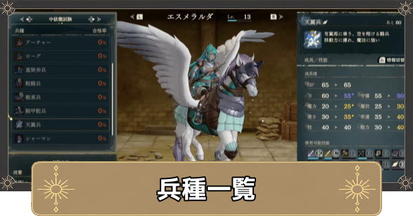 【万紫千紅】兵種一覧【ファイアーエムブレム万紫千紅】