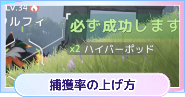 【アニモ】捕獲率の上げ方と捕まえ方