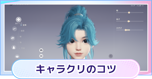 【アニモ】キャラクリのコツ・やり直し方