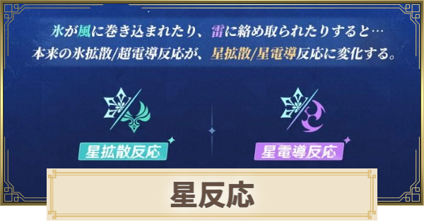 【原神】星反応(星拡散・星電導)キャラと計算式