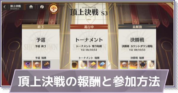 【ドラガク】頂上決戦の報酬と参加方法【ドラゴンブラッド：スレイヤーズ学院】