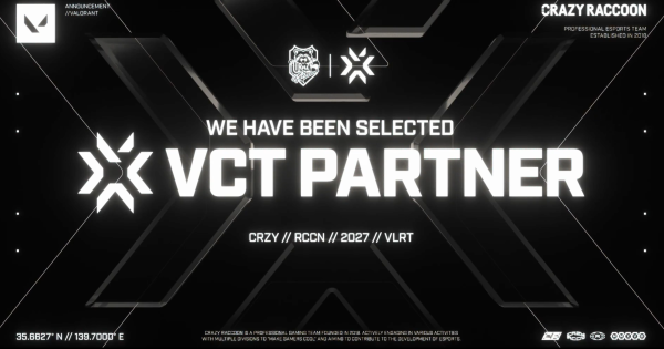 【VALORANT】Crazy RaccoonがVCT 2027のパートナーチームに選出｜VALORANT競技シーンに復帰【ヴァロラント】