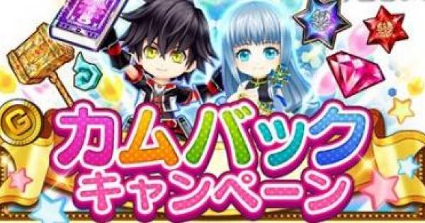 【白猫】カムバックキャンペーンの内容とプレゼントまとめ