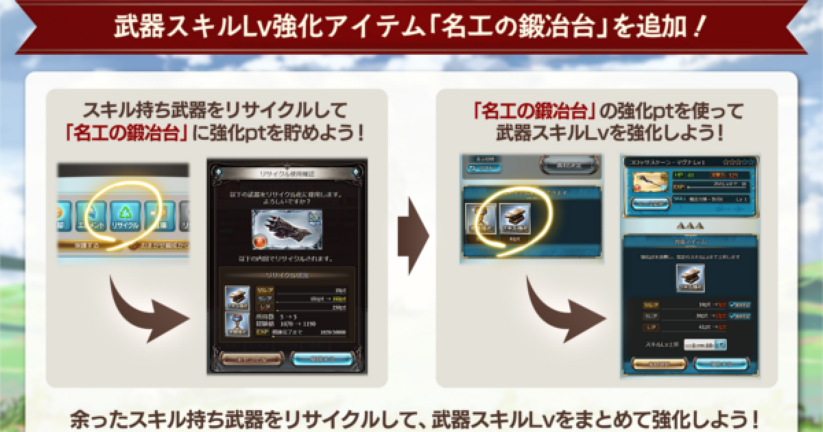 グラブル 名工の鍛冶台 スキル杯 の仕様解説 注意点まとめ グランブルーファンタジー ゲームウィズ