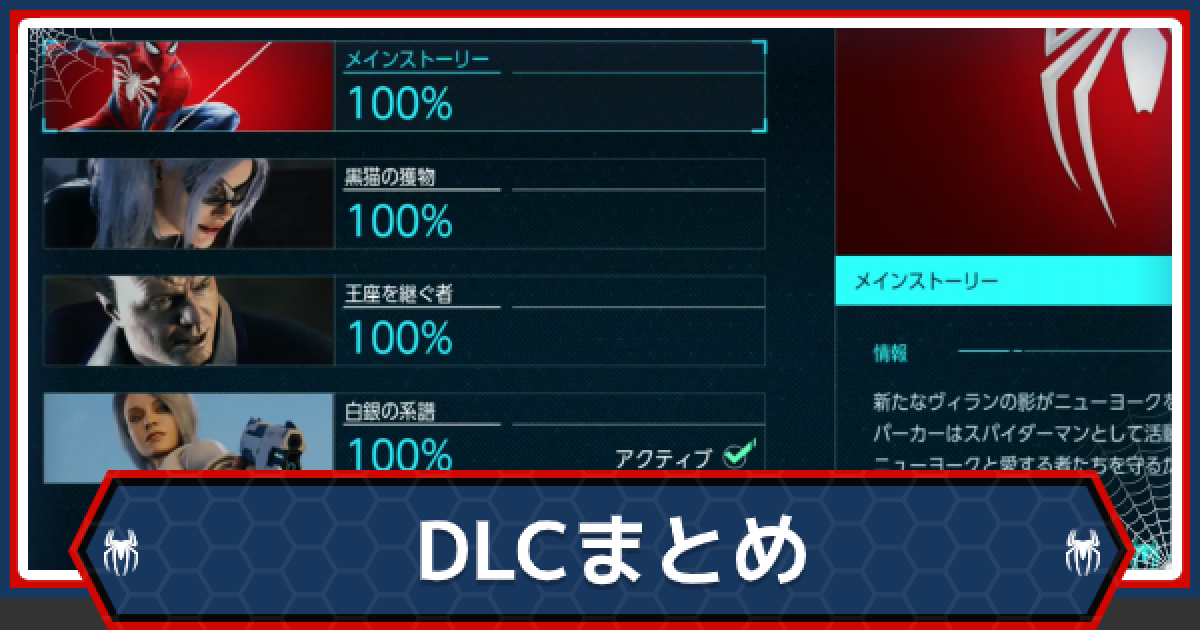 スパイダーマンPS4】DLC(追加コンテンツ)攻略・最新情報まとめ