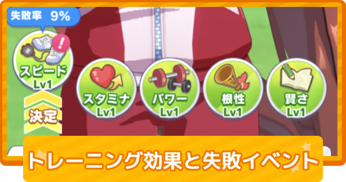 ウマ娘 トレーニングの効果と失敗イベント ゲームウィズ