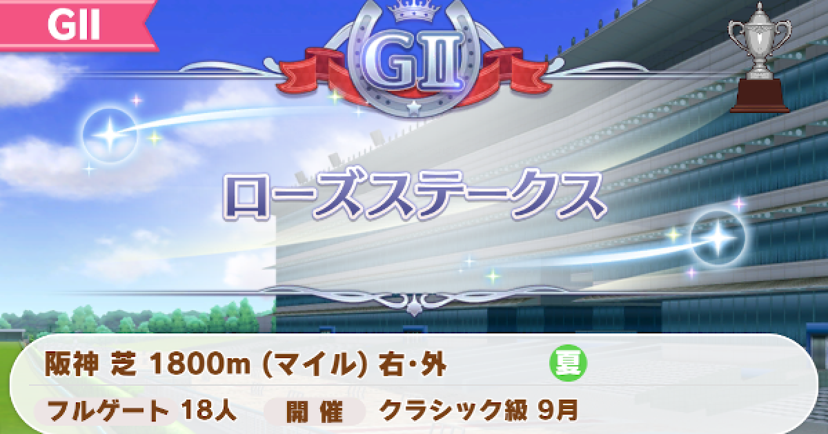 ウマ娘 ローズステークスの開催時期と勝ち方 ゲームウィズ