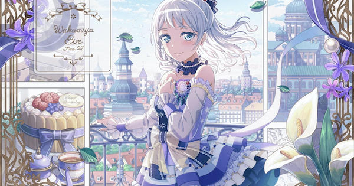 バンドリ！若宮イヴ GiGO ビッグ缶バッジ フォト風カード