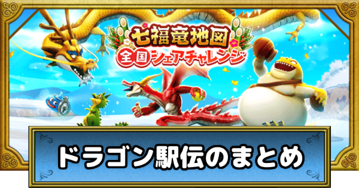 ドラクエウォーク】ドラゴン駅伝の進め方と報酬｜新春ウォーク
