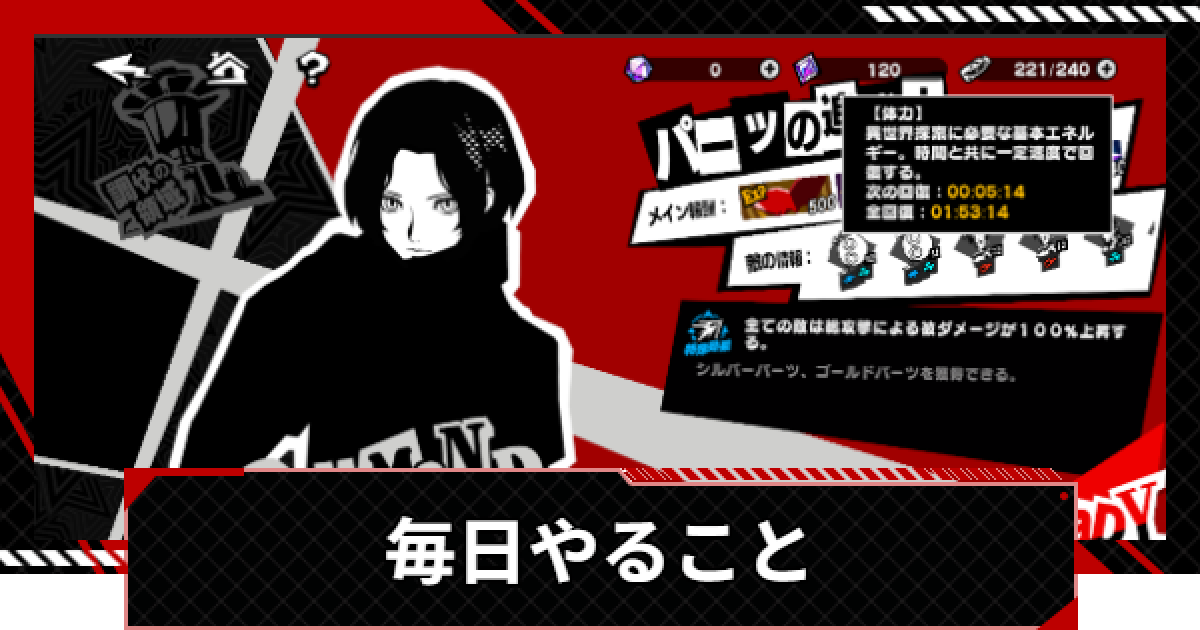 Sペルソナ5 ペルソナ5X】毎日やること｜日課まとめ【P5X】 - ゲームウィズ