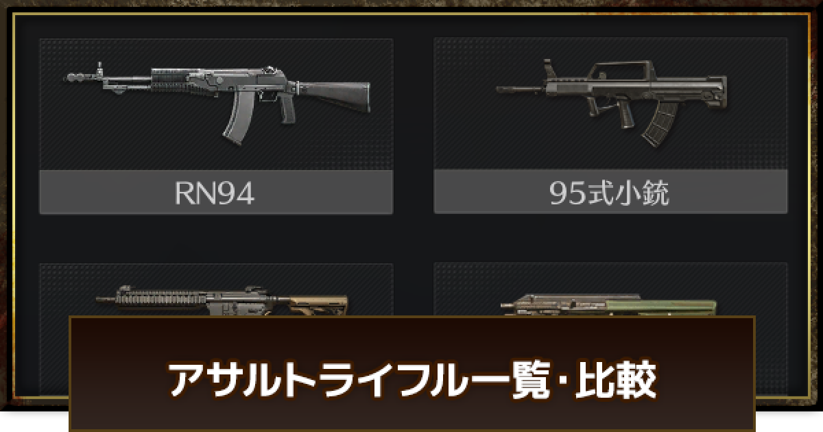 荒野行動 アサルトライフル一覧 性能比較 ゲームウィズ