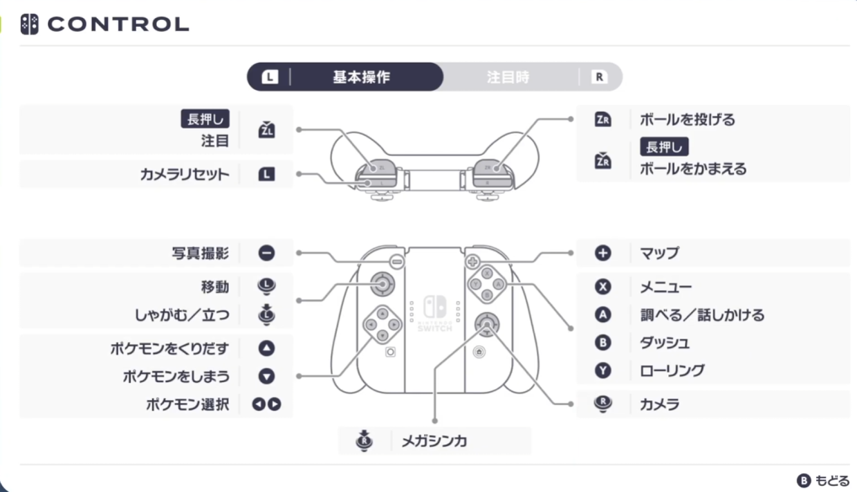 ポケモンZAの操作方法