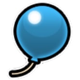 青バルーンシールアイコン