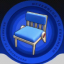 Sky Blue Cushioned Chair