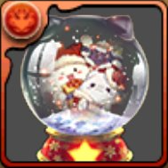 火クリスマスたまドラのスノードーム