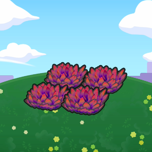 고지대의 빨간 풀숲