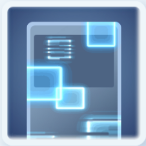 デジタル四角形 水色(キラ)