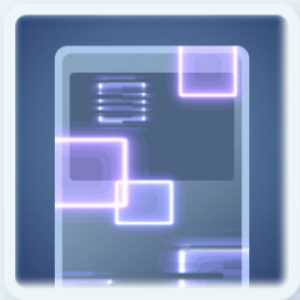 デジタル四角形 紫色(キラ)