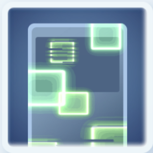 デジタル四角形 黄緑色(キラ)