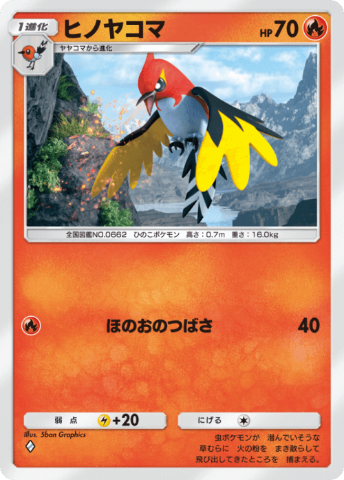 ポケポケ】ヒノヤコマ(未知なる水域)の入手方法と収録パック【ポケモン