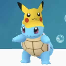 ゼニガメ(ピカチュウサンバイザー)