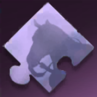 騎乗馬・紫の片