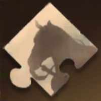 騎乗馬・橙の片