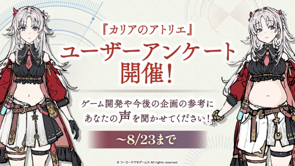 ユーザーアンケートが開催