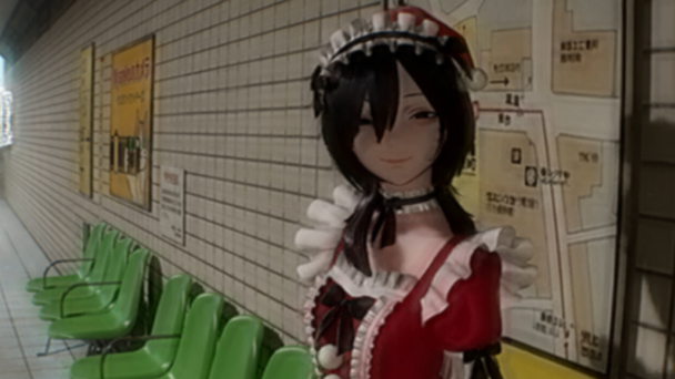 メイド風サンタ少女との同行