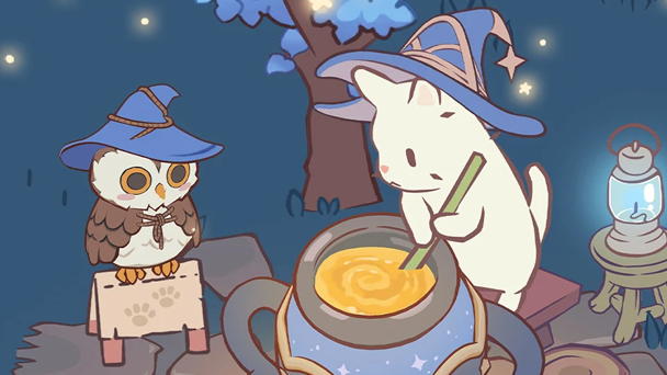 可愛い猫とスープづくり