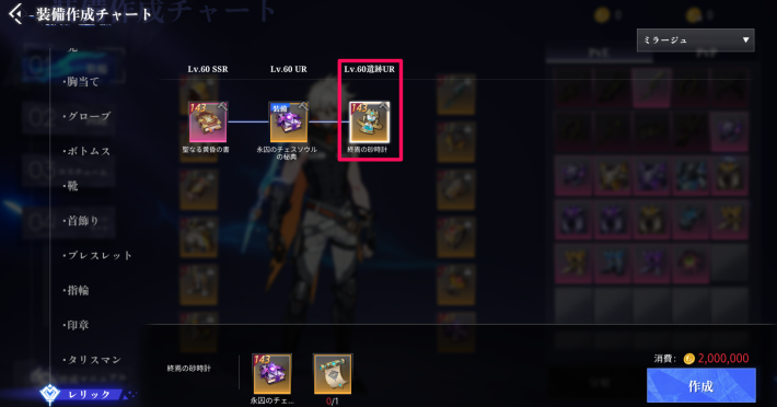 レリックを強化しよう