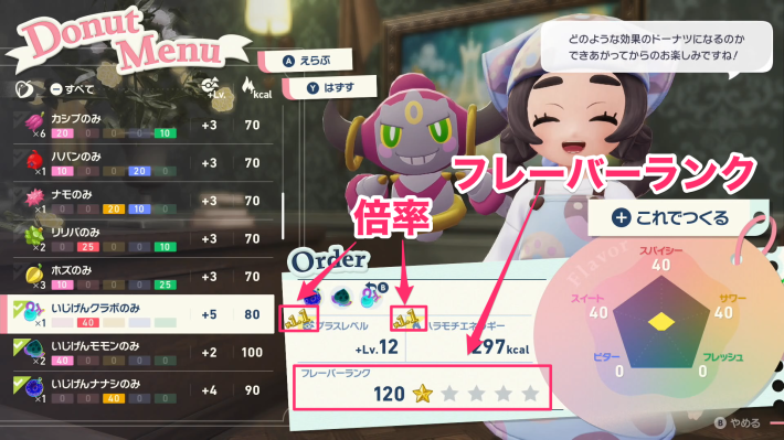 ポケモンZAのフレーバーランクの倍率
