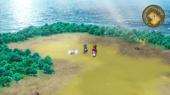 ドラクエ2リメイクのルプガナの町 北西 森の中キラキラ