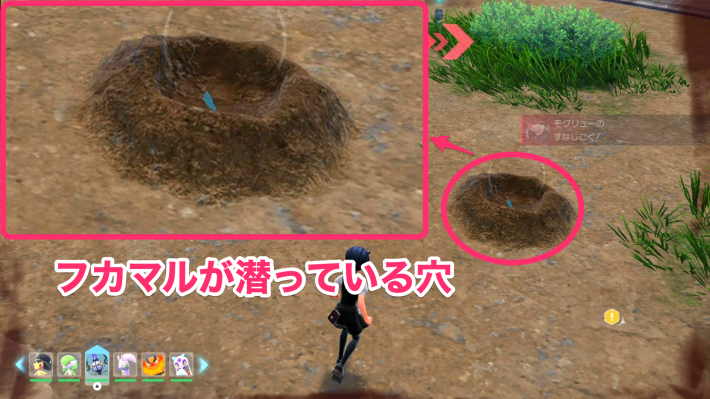 ポケモンZAのフカマルの穴
