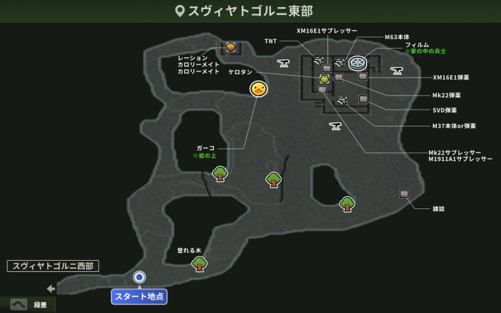 スヴィヤトゴルニ東部_攻略