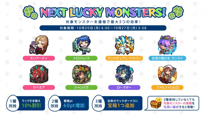 最新のラッキーモンスター