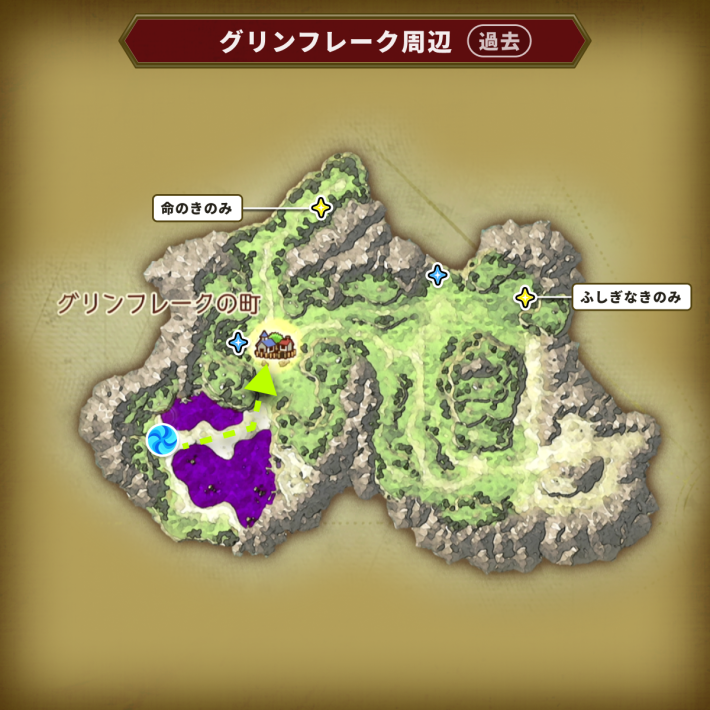 ドラクエ7リイマジンドのグリンフレーク周辺