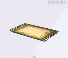 菱形模様のフリンジカーペット