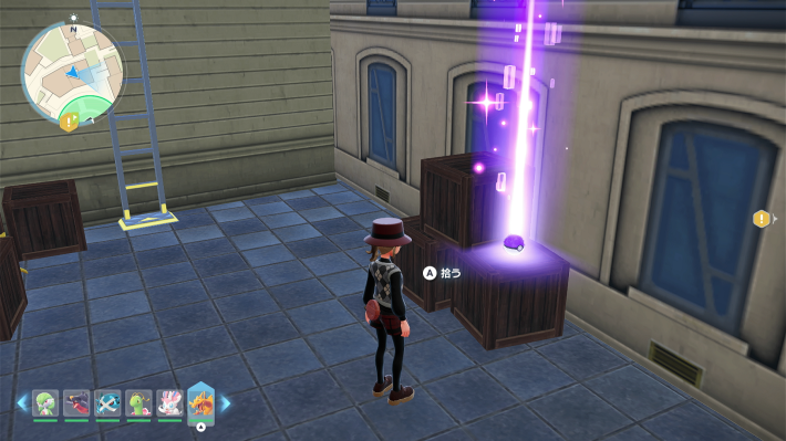 ジョーヌ5番地西の建物の間