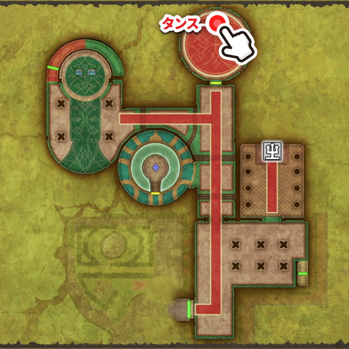 ドラクエ2リメイクヒャドの巻物の入手場所拡大マップ