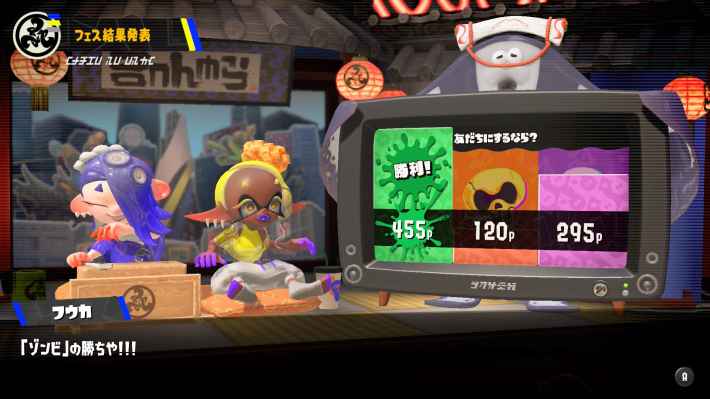 スプラトゥーン3のハロウィンフェスの結果