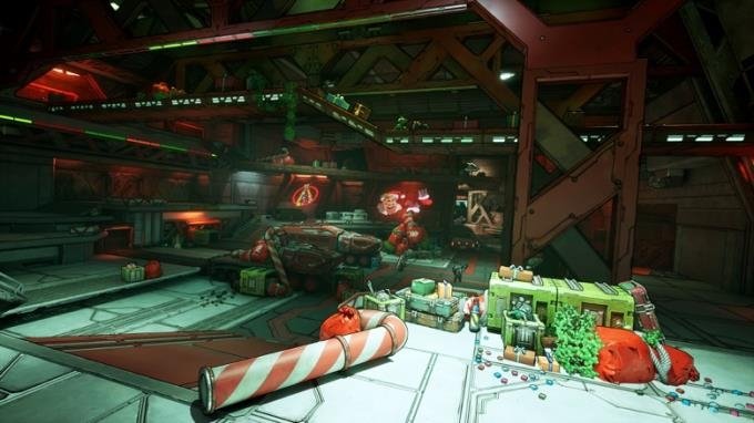 クリスマス装飾が施されたエリア