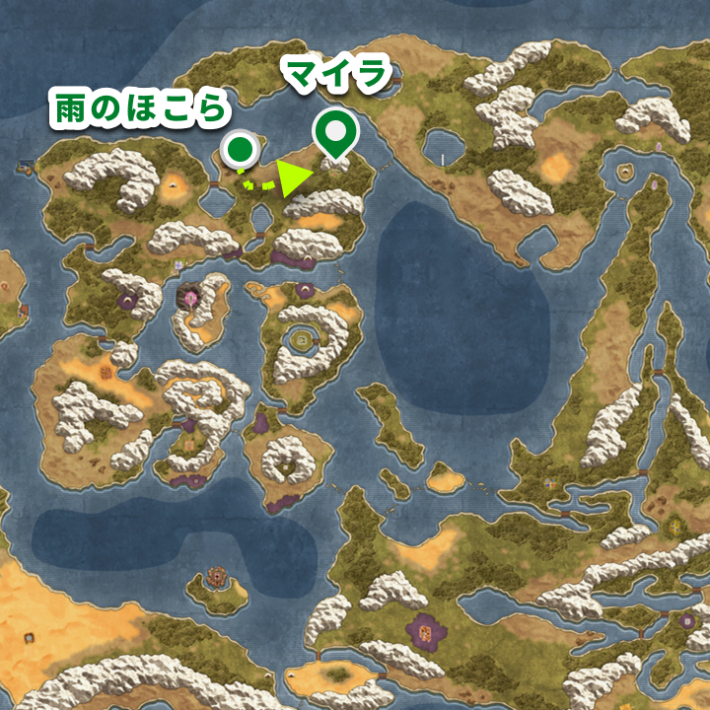 ドラクエ2リメイクのぱふぱふの巻物の入手場所マップ