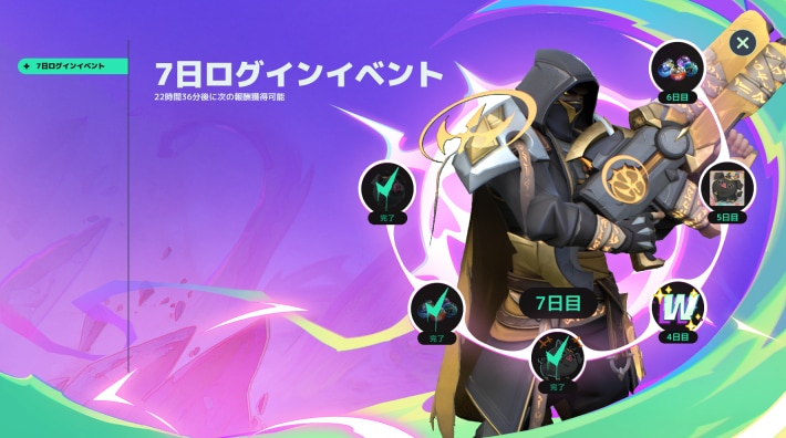 7日間ログインイベント