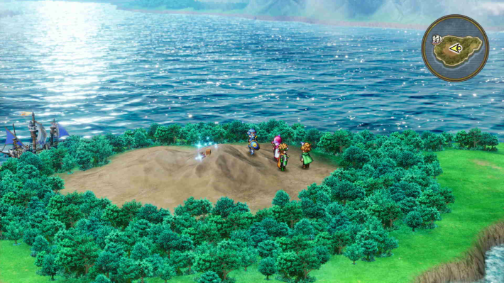 ドラクエ2リメイクのベラヌール 南東 離小島キラキラ