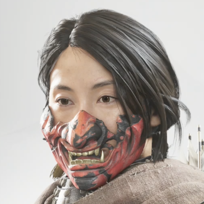 ゴーストオブヨウテイの炎獣の半頬