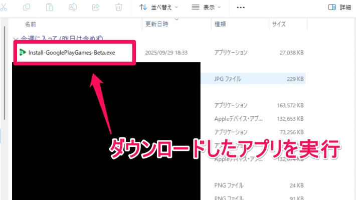 Google Play Games Betaを実行